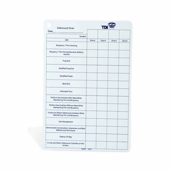 Sidemount Instructor Evaluation Slate-0
